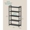 5 Tier Steel Storage Rack with Mesh Shelves, Multi Use Organizer Shelf Unit for Kitchen Bathroom Entryway with Adjustable Feet